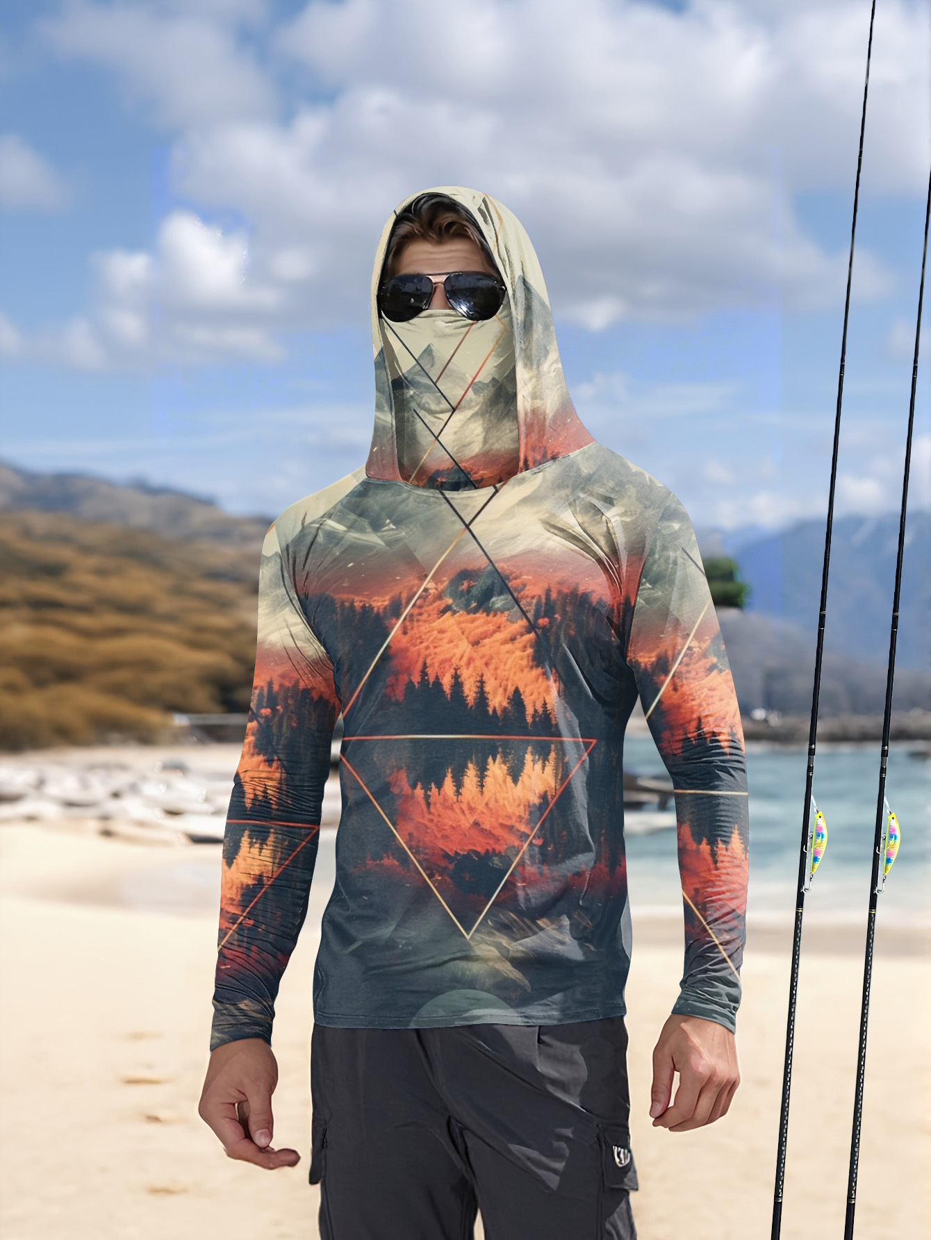 Fishing Hoodie - Мужская рыбацкая толстовка для активного отдыха