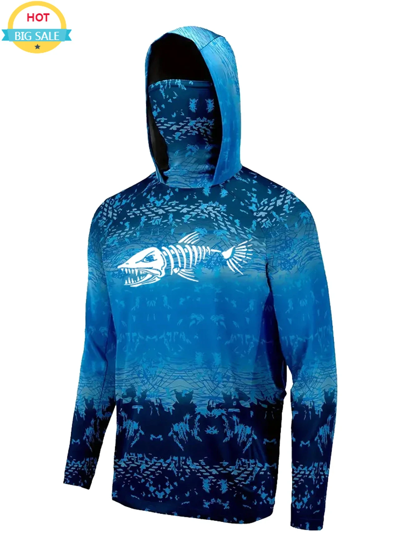 Fishing Mask Sun Protection - Мужская одежда для рыбалки с капюшоном,