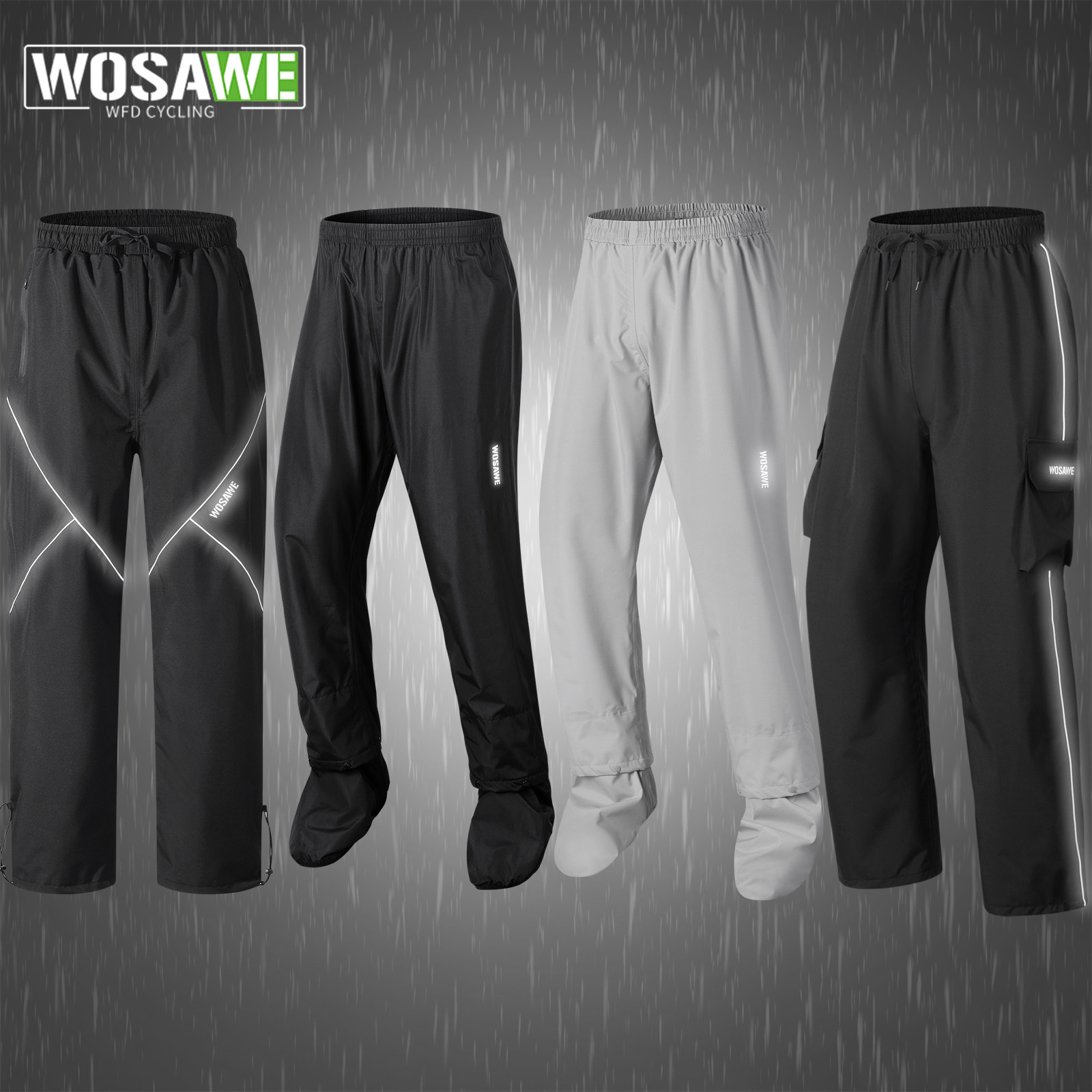 Fishing Pants Waterproof - WOSAWE велосипедные дождевые брюки водонепроницаемые светоотражающие