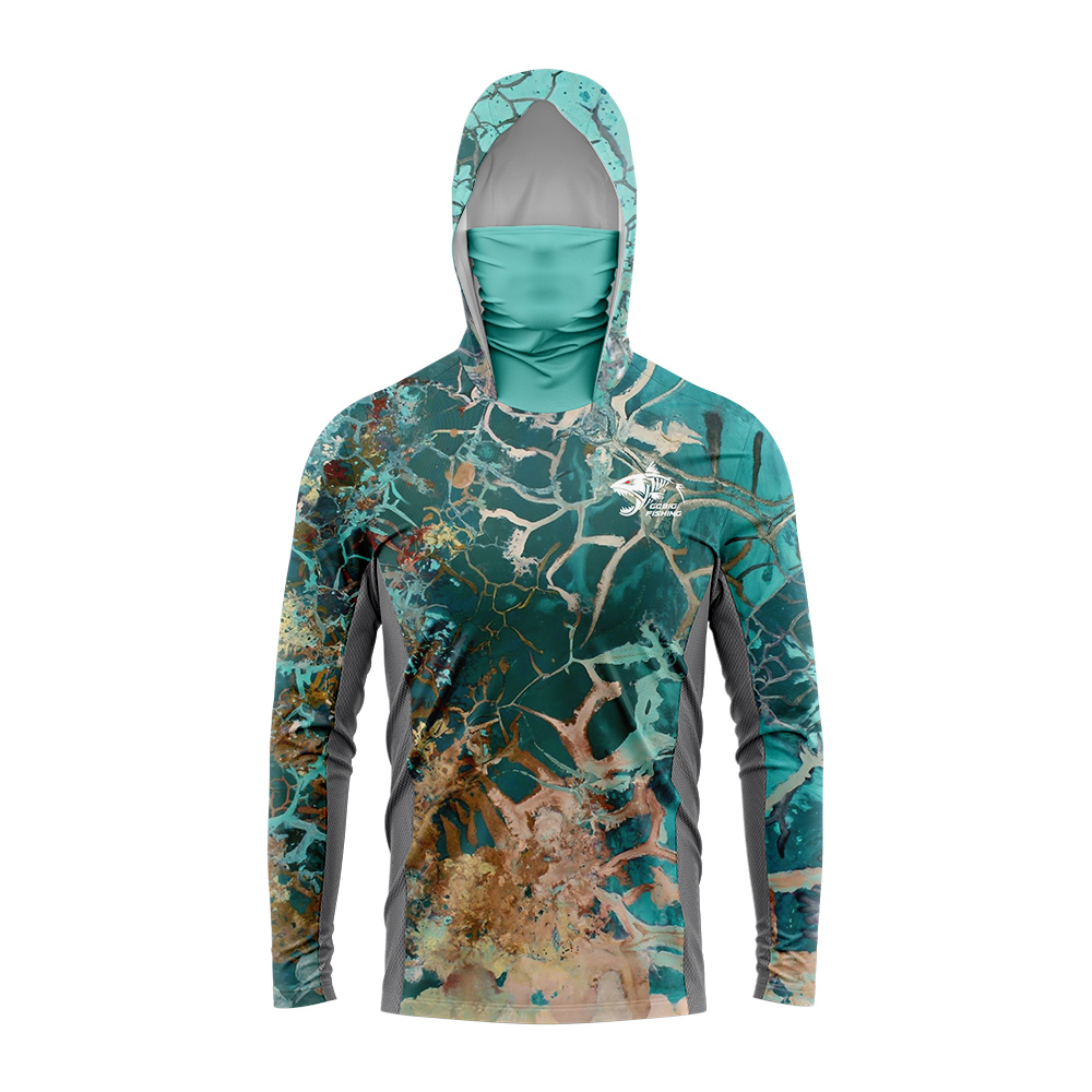 Градиентная зелено-желтая руба – обзор и цена Fishing Hoodie
