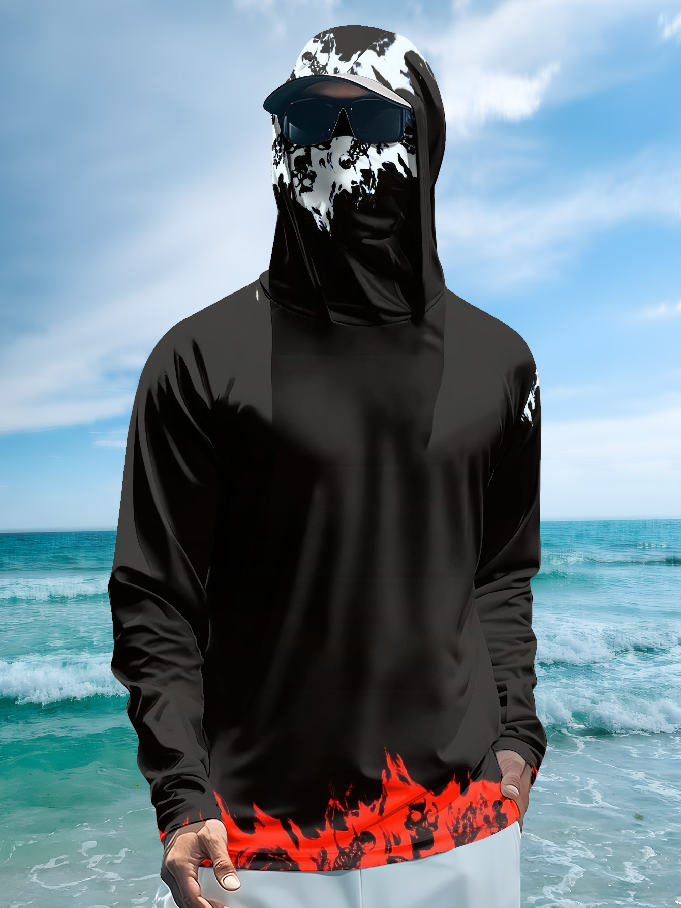 Мужская рубашка для рыбалки с  – обзор и цена Fishing Hoodie