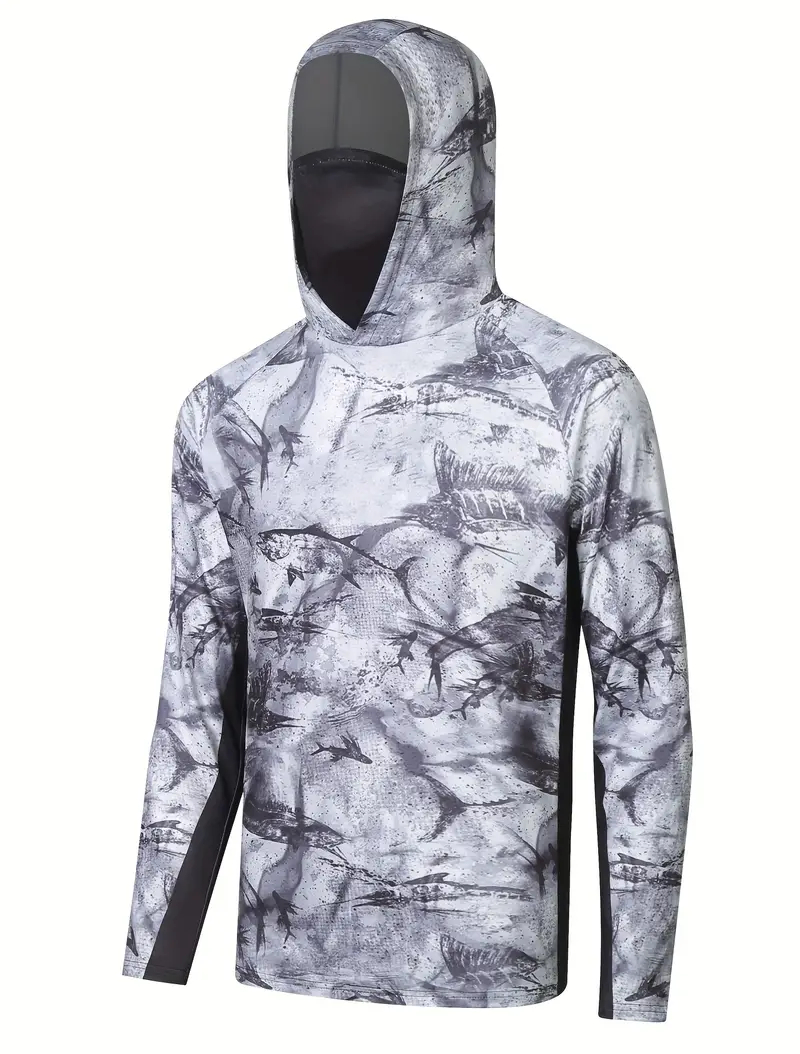 Мужская УФ-маска для лица, оде – обзор и цена Fishing Hoodie
